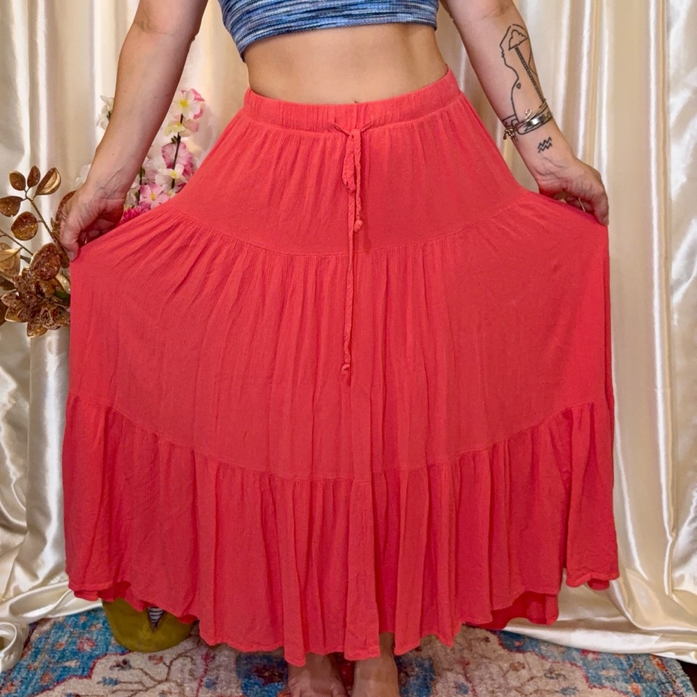 Z Supply Coral Tiered Maxi Skirt